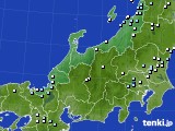 北陸地方のアメダス実況(降水量)(2023年04月08日)