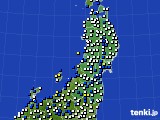 東北地方のアメダス実況(風向・風速)(2023年04月08日)