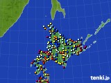 北海道地方のアメダス実況(日照時間)(2023年04月09日)