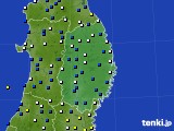 2023年04月09日の岩手県のアメダス(風向・風速)