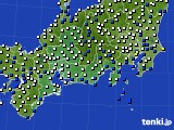 2023年04月10日の東海地方のアメダス(風向・風速)