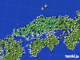 中国地方のアメダス実況(風向・風速)(2023年04月11日)