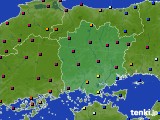 岡山県のアメダス実況(日照時間)(2023年04月12日)