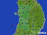 秋田県のアメダス実況(日照時間)(2023年04月12日)