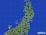東北地方のアメダス実況(風向・風速)(2023年04月12日)