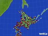 北海道地方のアメダス実況(日照時間)(2023年04月13日)
