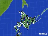 北海道地方のアメダス実況(風向・風速)(2023年04月14日)