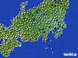 関東・甲信地方のアメダス実況(風向・風速)(2023年04月14日)