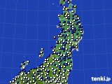 東北地方のアメダス実況(風向・風速)(2023年04月16日)
