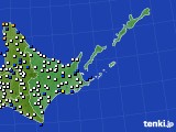 道東のアメダス実況(風向・風速)(2023年04月16日)