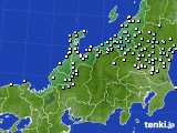 北陸地方のアメダス実況(降水量)(2023年04月18日)