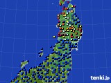 2023年04月18日の東北地方のアメダス(日照時間)