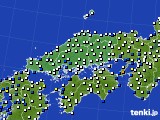 中国地方のアメダス実況(風向・風速)(2023年04月18日)