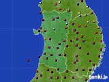 秋田県のアメダス実況(日照時間)(2023年04月19日)