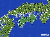 四国地方のアメダス実況(風向・風速)(2023年04月20日)
