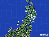 東北地方のアメダス実況(風向・風速)(2023年04月21日)