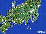 関東・甲信地方のアメダス実況(風向・風速)(2023年04月21日)
