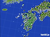 九州地方のアメダス実況(風向・風速)(2023年04月21日)