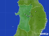 秋田県のアメダス実況(降水量)(2023年04月23日)