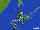 北海道地方のアメダス実況(風向・風速)(2023年04月23日)