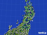 東北地方のアメダス実況(風向・風速)(2023年04月23日)