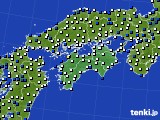 四国地方のアメダス実況(風向・風速)(2023年04月23日)