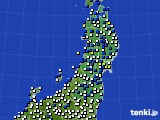 東北地方のアメダス実況(風向・風速)(2023年04月24日)