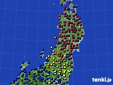 2023年04月25日の東北地方のアメダス(日照時間)