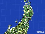東北地方のアメダス実況(気温)(2023年04月25日)