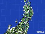 東北地方のアメダス実況(風向・風速)(2023年04月25日)