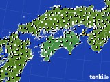 2023年05月07日の四国地方のアメダス(風向・風速)