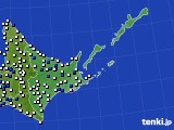 2023年05月07日の道東のアメダス(風向・風速)