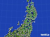 2023年05月11日の東北地方のアメダス(風向・風速)