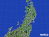 2023年05月12日の東北地方のアメダス(風向・風速)