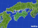 四国地方のアメダス実況(降水量)(2023年05月14日)