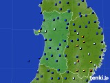 2023年05月14日の秋田県のアメダス(日照時間)
