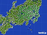 2023年05月14日の関東・甲信地方のアメダス(風向・風速)