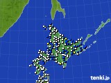 北海道地方のアメダス実況(風向・風速)(2023年05月15日)
