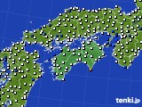 2023年05月19日の四国地方のアメダス(風向・風速)