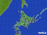 北海道地方のアメダス実況(降水量)(2023年05月21日)