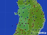 秋田県のアメダス実況(日照時間)(2023年05月21日)