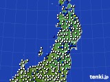 東北地方のアメダス実況(風向・風速)(2023年05月22日)