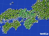 2023年05月22日の近畿地方のアメダス(風向・風速)