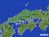 中国地方のアメダス実況(風向・風速)(2023年05月22日)
