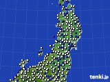 2023年05月24日の東北地方のアメダス(風向・風速)