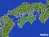 2023年05月25日の四国地方のアメダス(風向・風速)