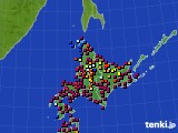 北海道地方のアメダス実況(日照時間)(2023年05月27日)