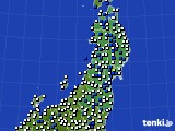 2023年05月30日の東北地方のアメダス(風向・風速)