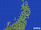 2023年05月31日の東北地方のアメダス(風向・風速)