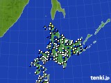 北海道地方のアメダス実況(風向・風速)(2023年06月01日)